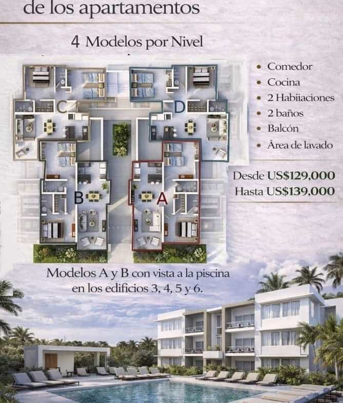Venta: Apartamento 2 habs en White Sands, Bávaro – Punta Cana. (Cerca de la playa y zonas turísticas).